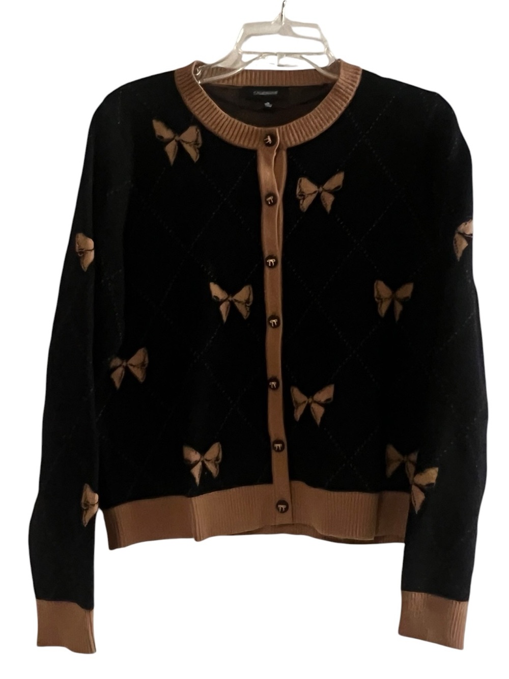 CALLIGRAPHIE Bow Embellished Cardigan Black M
